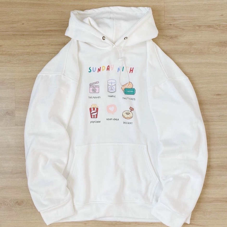 Áo HOODIE SUNDAY Cao Cấp Nam Nữ Chất Nỉ Bông Ngoại Dày Dặn