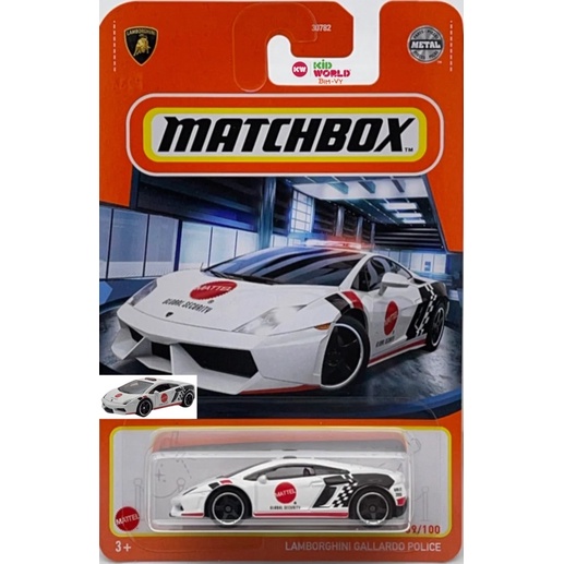 Xe mô hình Matchbox Cảnh sát Lamborghini Gallardo Police GVX79.