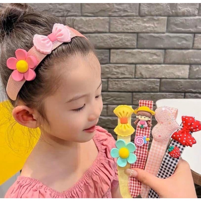 Băng Đô Cài Tóc Chống Gãy Dành Cho Bé Gái Dễ Thương Shop giao hình ngẫu nhiên khách hàng trọn mầu nhé