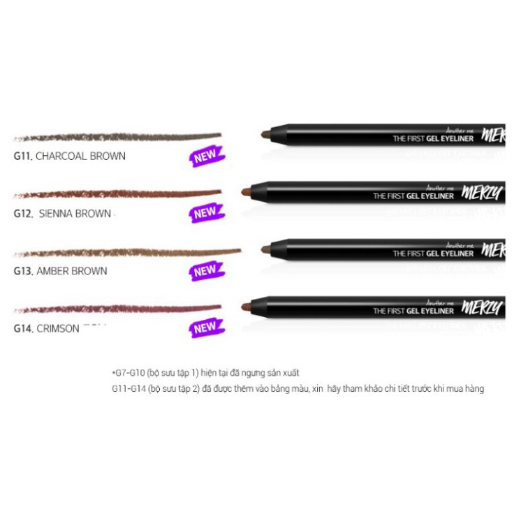 Chì Kẻ Mắt Lâu Trôi Merzy Another Me The First Gel Eyeliner 0.5g G50