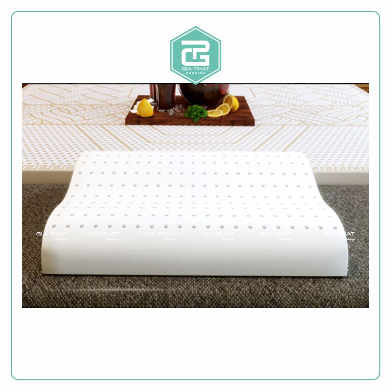 Gối Cao Su Kim Cương Lượn Sóng A 44x64cm với độ cao 12cm Chính hãng.