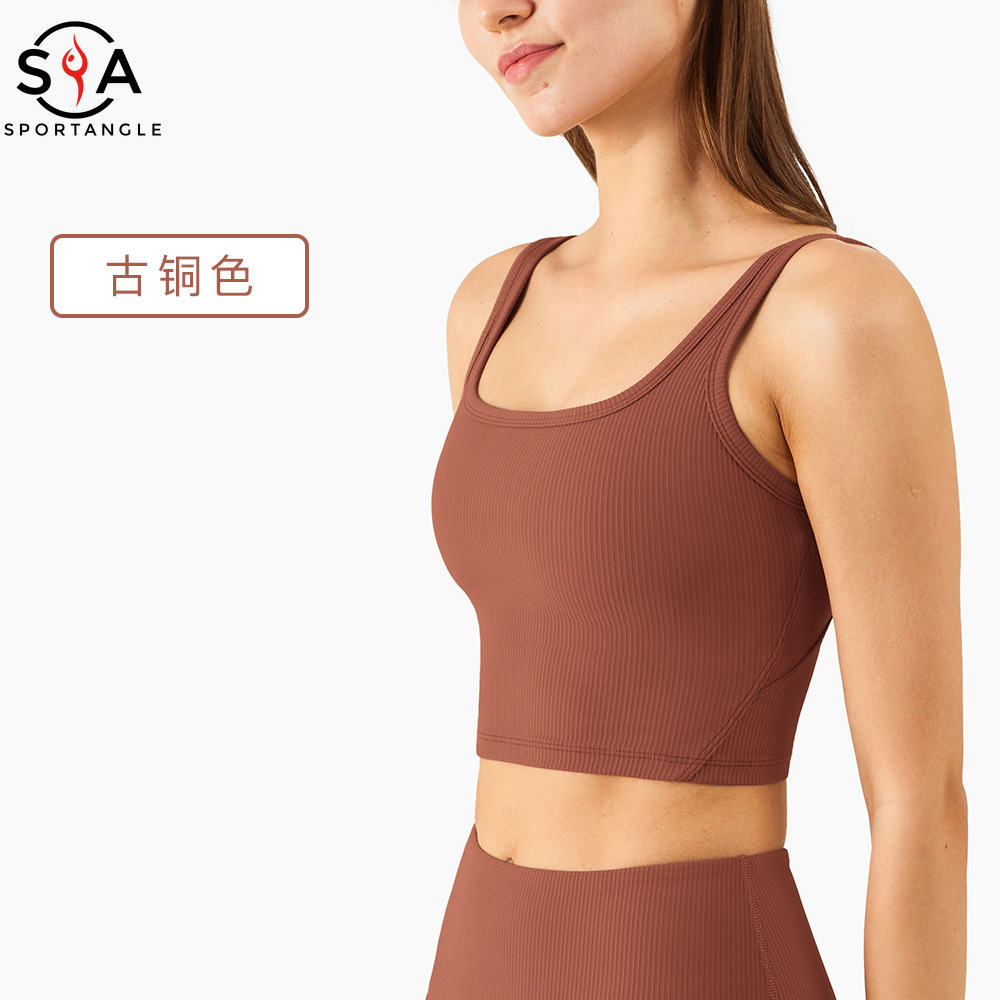 【Sportsangel】Sports bra skin-friendly running yoga underwear vest high elastic gather fitness sports bra