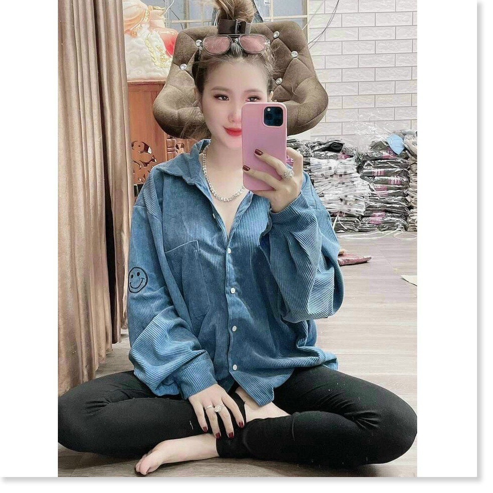 Áo khoác nhung kiểu sơ mi NỮ SIÊU XINH CHO CÁC CHỊ EM KOKO MI FASHION