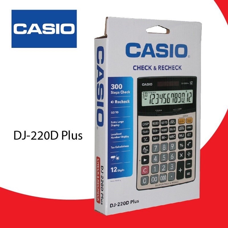 Máy tính Casio DJ-220D Plus, máy tính để bàn cỡ lớn Casio chính hãng bảo hành 7 năm DJ 220D Casio