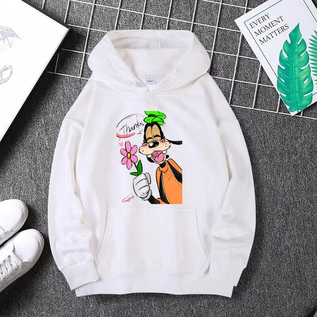 Áo Hoodie Nam Nữ Thu Đông Ấm Áp Chất Nỉ Mềm Mịn Siêu Dễ Thương In 3D Cún Cầm Hoa Thanks Mặc Đi Chơi - Đi Học Phong Cách