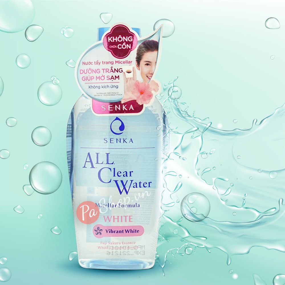 (SALE) Nước Tẩy Trang Senka All Clear Water White Vibrant White 230ML