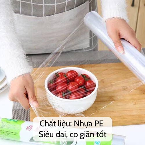 Màng bọc thực phẩm SALE Màng bọc thức ăn PE đa năng dẻo dai co giãn tốt bảo quản thực phẩm an toàn tiện lợi