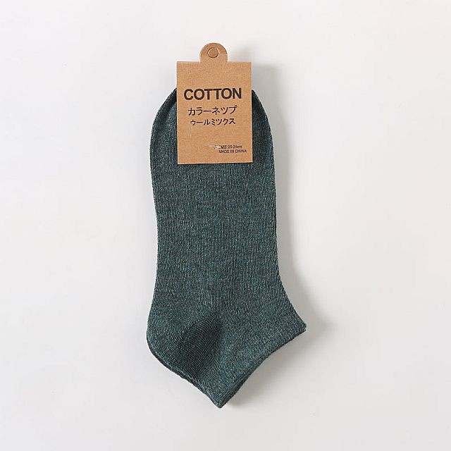 Tất chân nam nữ ngắn cotton cổ thấp , vỡ nữ cổ ngắn, muối tiêu xuất Nhật