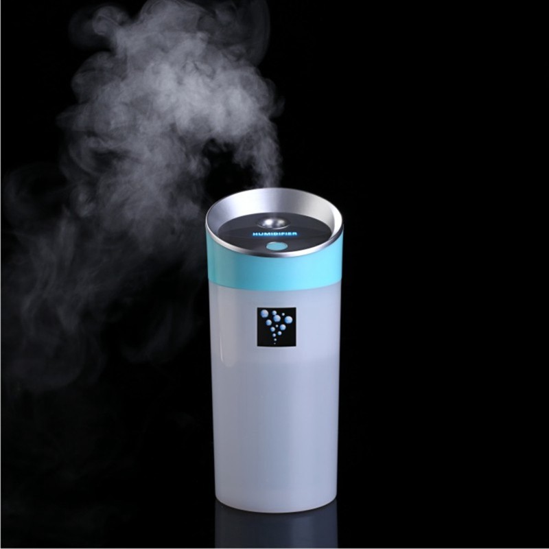 USB Humidifier Water Meter Car Aromatherapy Machine Beauty Atomization Household Air Purifier,BLUE