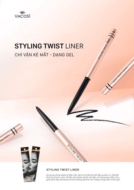 Chì kẻ mí mắt dạng gel Vacosi Styling Twist Liner 5ml