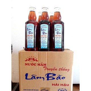 Thùng 8 Chai 500ml Nước Mắm Lâm Bão Cốt Đặc Biệt Nắp Trắng Độ Đạm 50g N/L