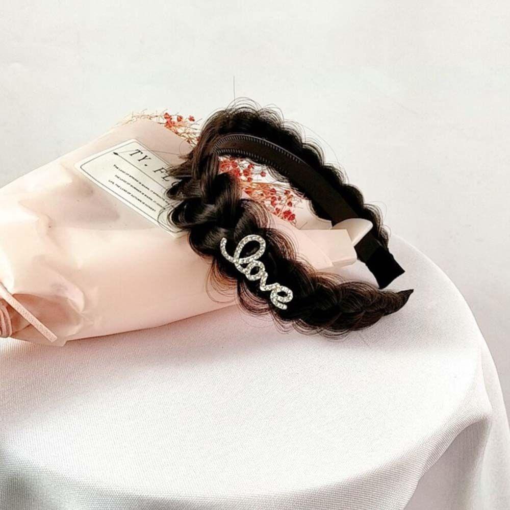 Băng Đô Cài Tóc Handmade Dễ Thương Cho Nữ|Bộ Tóc Giả / Băng Đô Cài Tóc Giả In Chữ Thời Trang