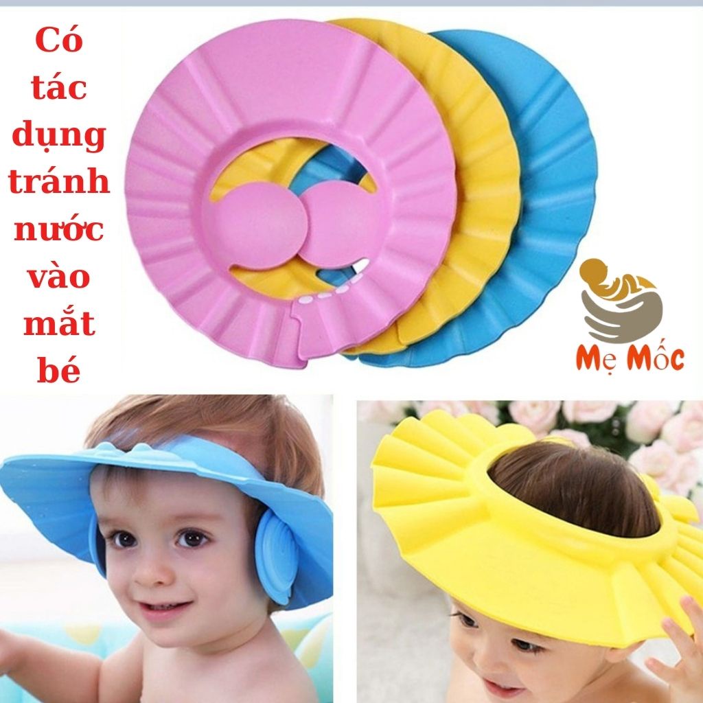 Mũ Gội Đầu Chắn Nước Có Bịt Tai Siêu Dễ Thương Cho Bé Shop Mẹ Mốc ,MGD