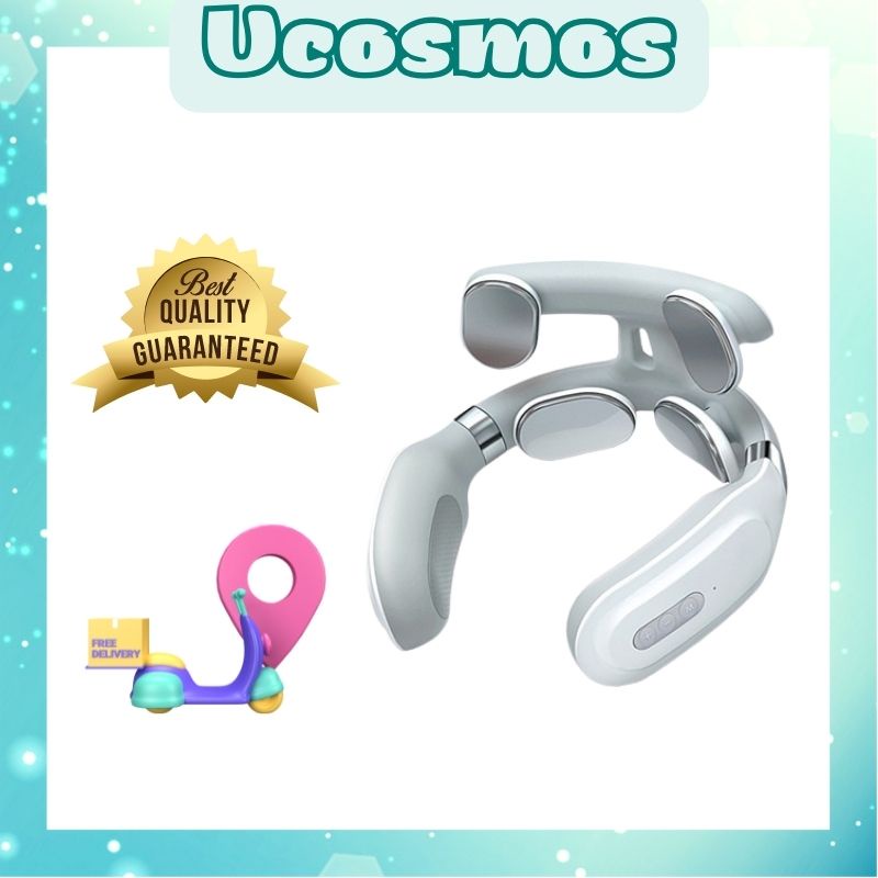 Máy mát xa cổ vai gáy FINOSE 4 đầu thế hệ mới, đai massge trị liệu làm giảm cơn đau nhức - Thiết kế sạc pin tiện lợi