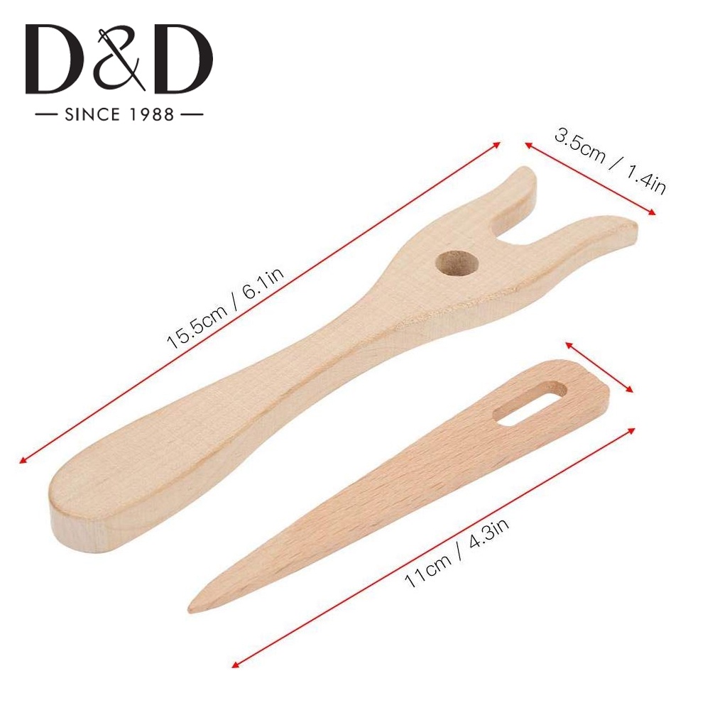 Dụng Cụ Đan Vòng Tay / Vòng Cổ Handmade Bằng Gỗ Hình Nĩa Độc Đáo DIY Cho Bé