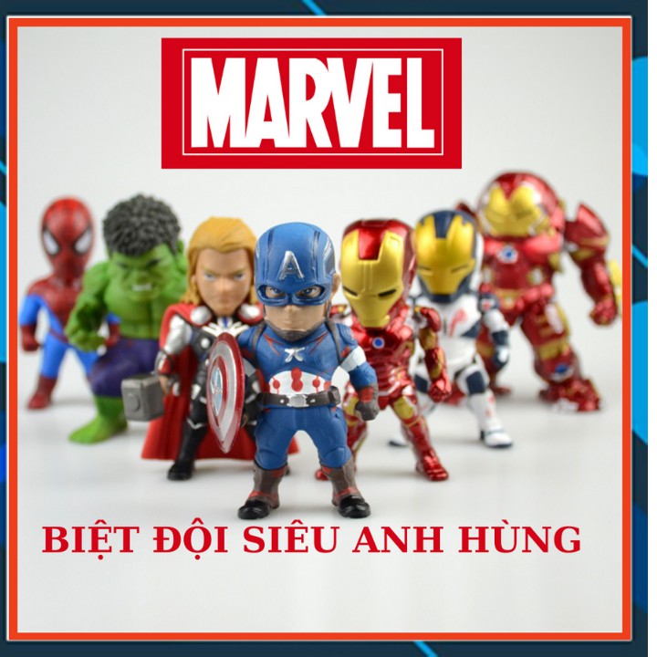 Mô hình avengers 8 nhân vật , vật liệu an toàn , thiết kế siêu  đẹp , bảo hành chính hãng