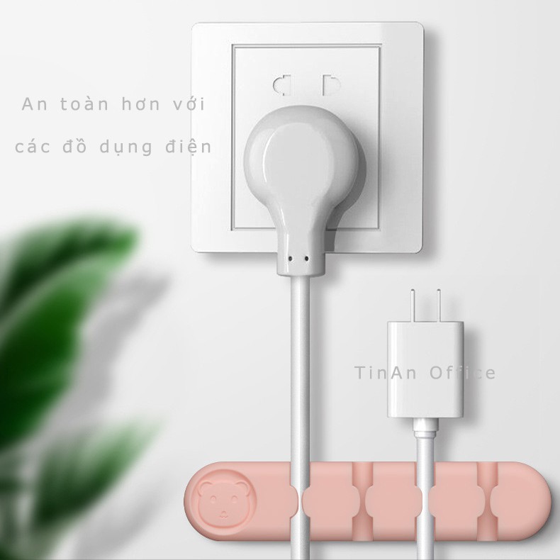 Kẹp Giữ Dây Cáp Bằng Silicone, Phụ Kiện Giữ Dây Sạc, Kẹp Cố Định Tai Nghe Giúp Gọn Gàng, Ngăn Nắp