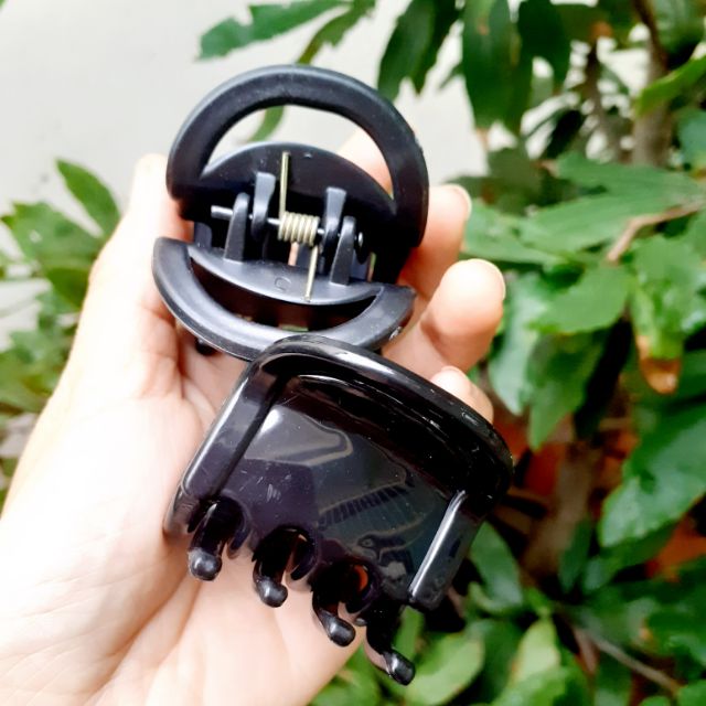 Kẹp tóc 4 răng kiểu loại đen bóng/đen nhám