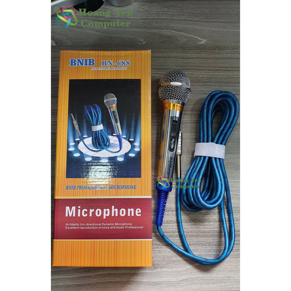 Micro Karaoke Có Dây Shuri SR-688 699 Chất Âm Tốt, Dây Dài 4M - BH 3 Tháng - Hoàng Yến Computer