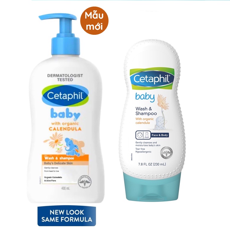 Sữa tắm gội dịu nhẹ cho bé Cetaphil Baby Gentle Wash & Shampoo 230ml/400ml