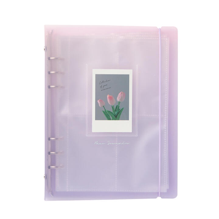 Binder Collect Book ARTBOX Hàn Quốc Đựng Ảnh Photocard Màu Hồng Tím 30 Sleeves