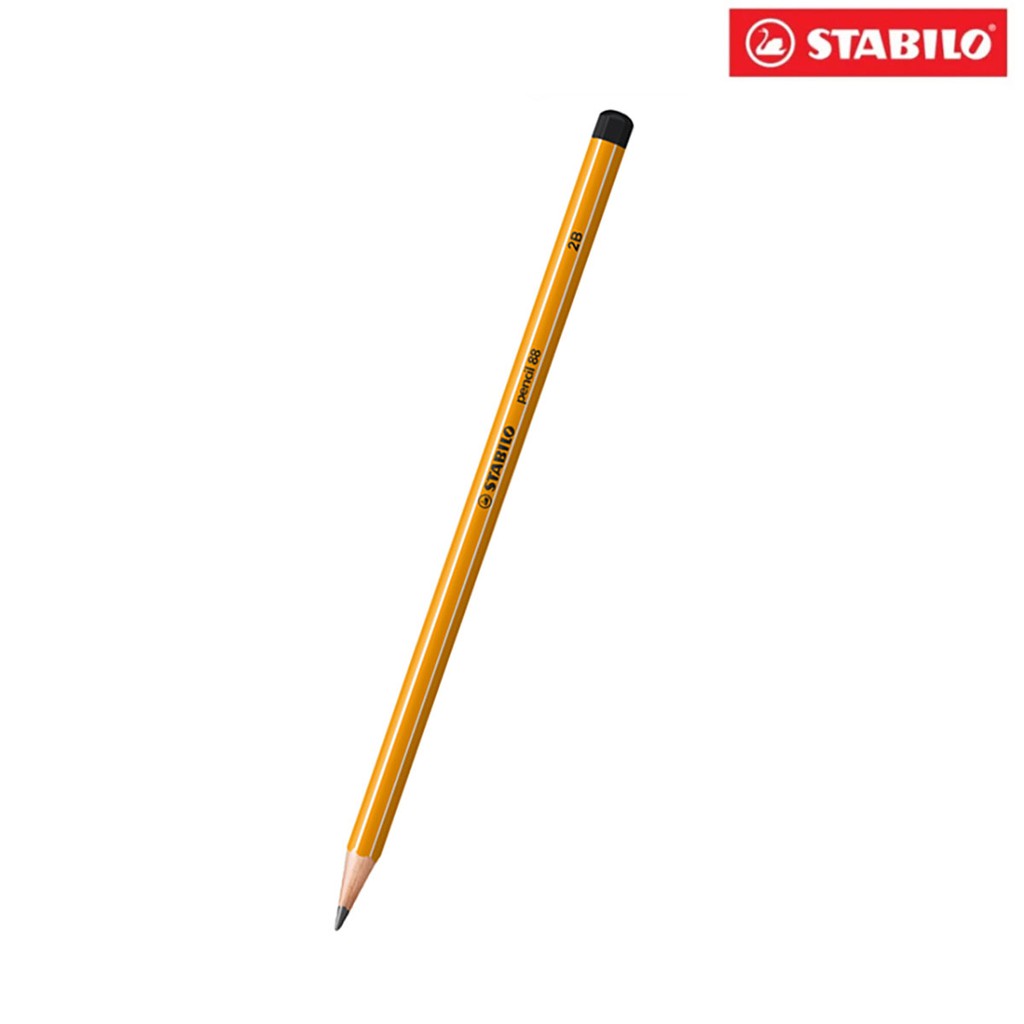 Bộ 3 cây chì gỗ STABILO Pencil 2B đầu đen (PC88-C3)