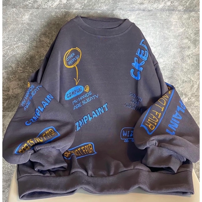 Áo Sweater Dài Tay Unisex In Hình SIÊU HÓT🔥Áo Nỉ Thụng Tay Phồng (Hàng Sẵn, Ảnh Thật) | BigBuy360 - bigbuy360.vn