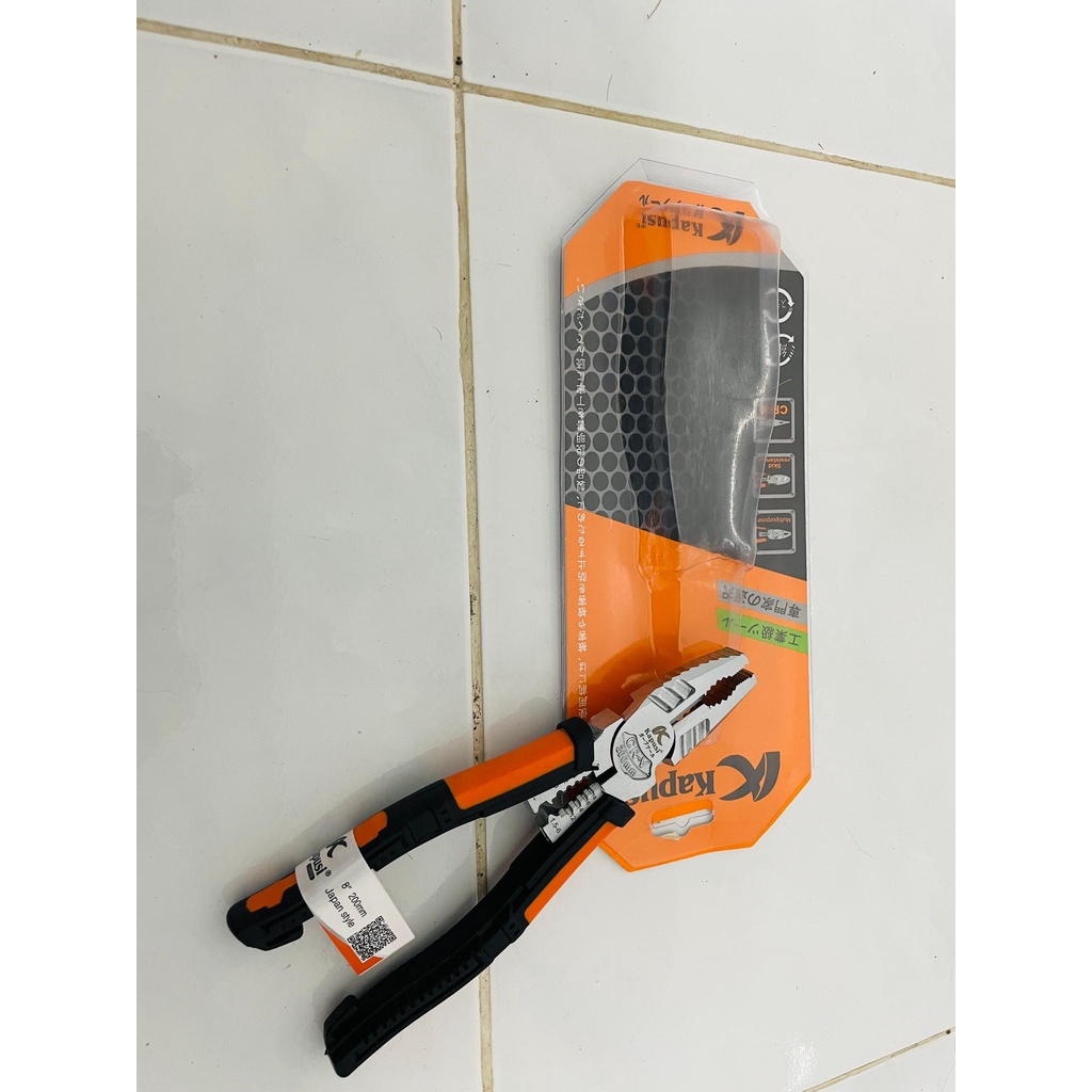 Kềm đa năng 8 inch cao cấp hiệu Kapusi Nhật Bản chất liệu thép CRV Bảo hành 12 tháng