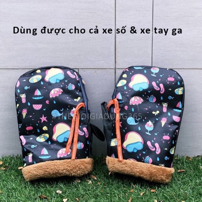Găng tay đi xe máy giữ ấm,chống thấm nước dày dặn