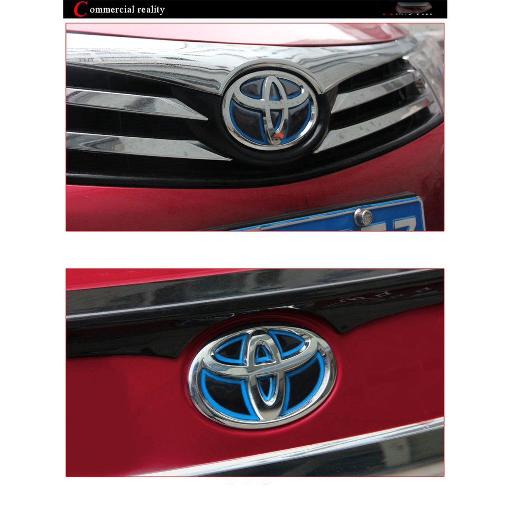 Miếng Dán Trang Trí Logo Vô Lăng Xe Ô Tô Toyota Altis Rav4 Camry Corolla Prius