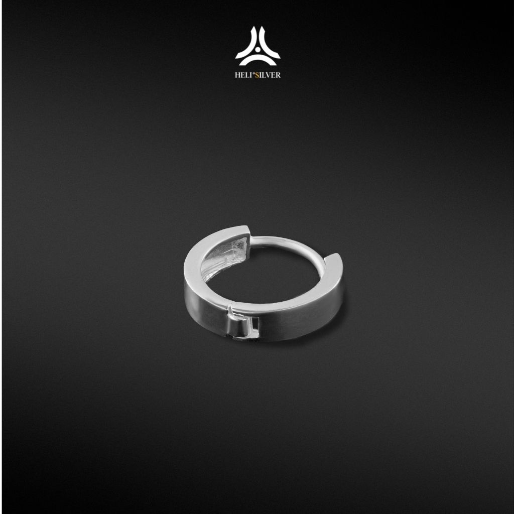 Khuyên tai bạc nam, nữ HeliSilver Sleek S925 KTB319