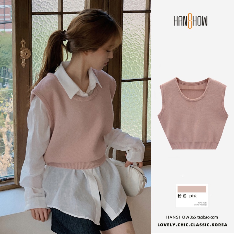 Áo Sweater Dệt Kim Không Tay Thiết Kế Mới Thời Trang Mùa Xuân Dành Cho Nữ 2022