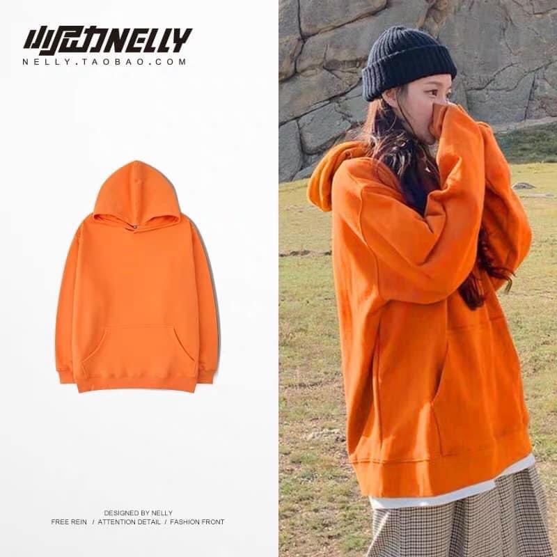 Áo Hoodie Unisex chính hãng Nelly Heybig trơn nỉ, chất cực dày dặn  Tổng 20 màu
