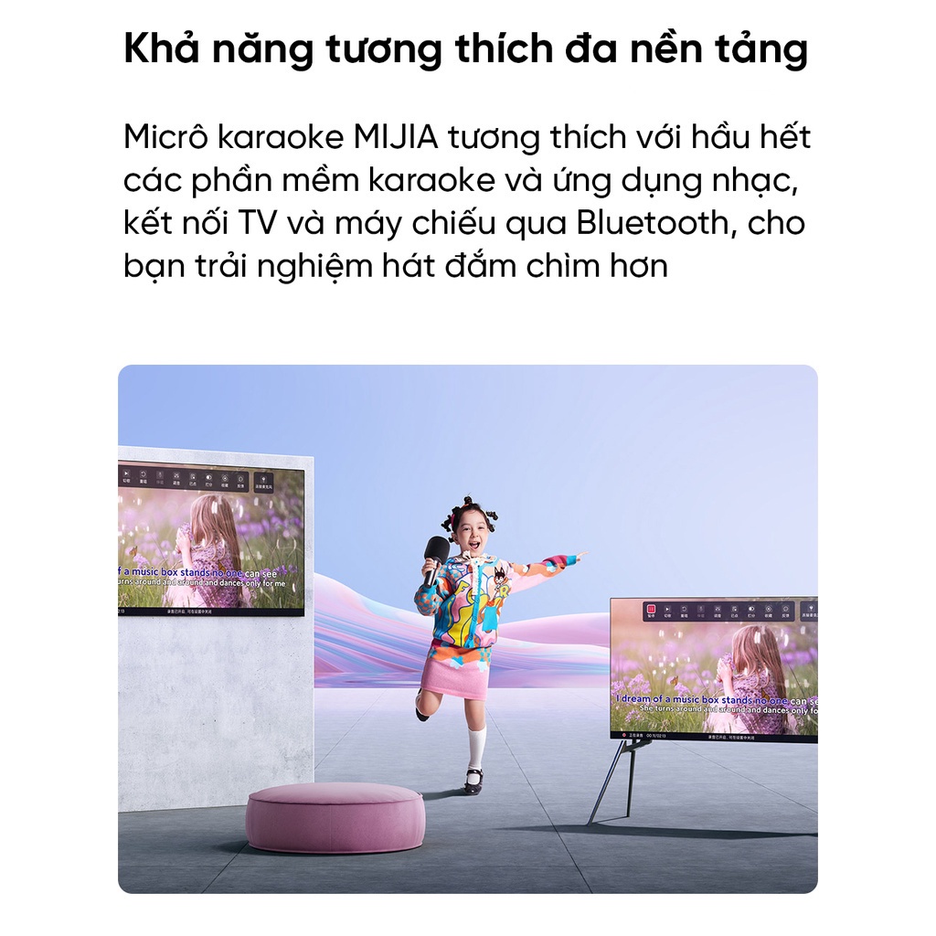 Mic hát karaoke Xiaomi MIJIA K song microphone kèm loa âm thanh cực chất