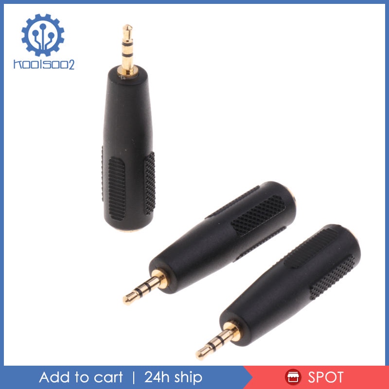 2.5mm   to 3.5mm STEREO Audio Adaptor Connector Socket Female Plug Male