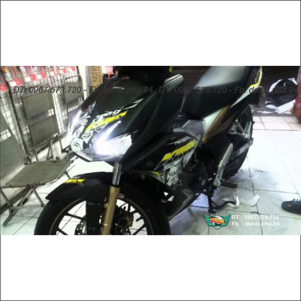 Tem Rời Winner X King Drag đen nhám (J)