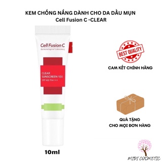 (Minisize 10ml) Kem Chống Nắng Dành Cho Da Dầu Mụn Cell Fusion C Clear Sunscreen 100 SPF 48+/PA+++