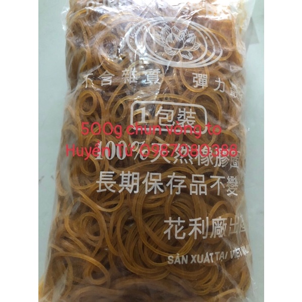 Gói 1 lạng - 5 lạng chun vòng, thun nịt màu vàng buộc hàng độ đàn hồi cao
