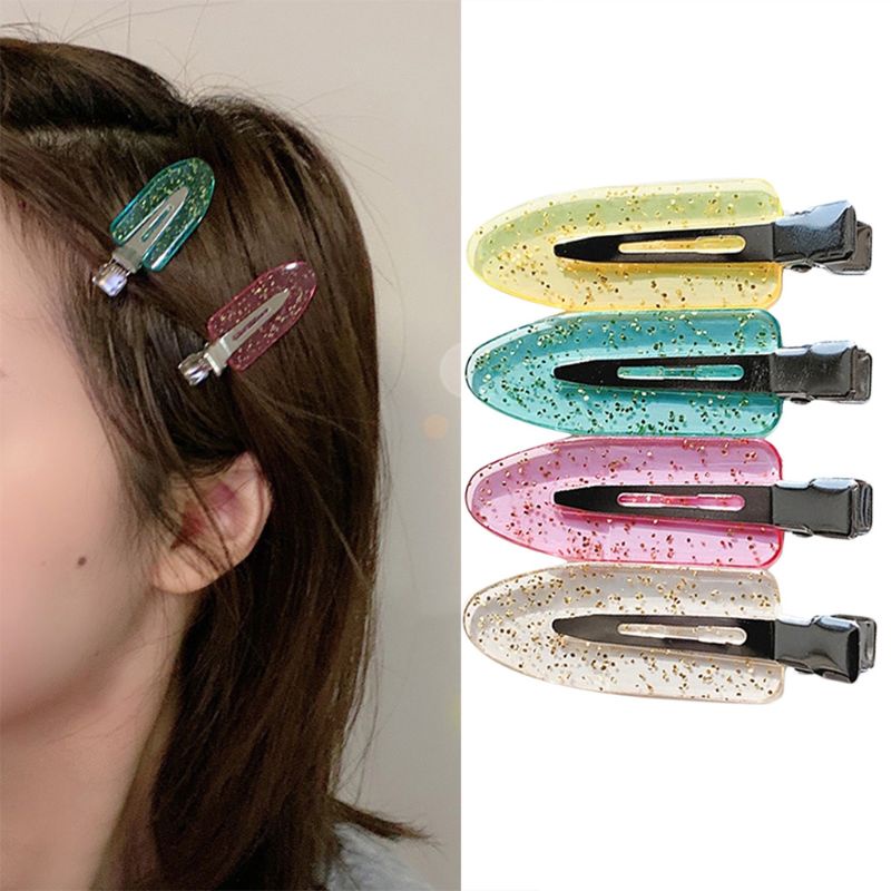 Set 4 Kẹp Tóc Không Đường May Màu Sắc Kẹo Ngọt Dành Cho Nữ
