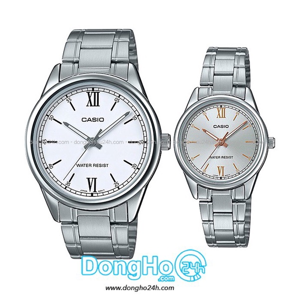 Đồng Hồ Nam Nữ Casio MTP +LTP-V005D-7B2 Dây Kim Loại.