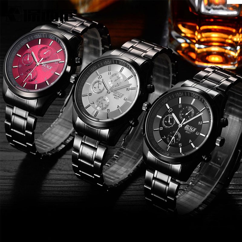 Đồng hồ BOSCK thạch anh bằng thép không gỉ cho nam | BigBuy360 - bigbuy360.vn
