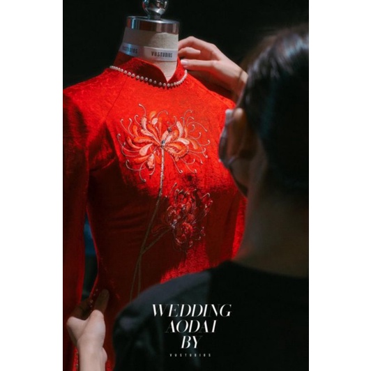 Áo dài gấm tơ 2tà