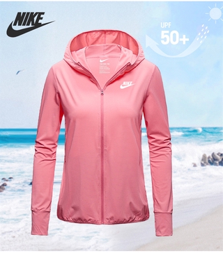 Áo khoác nike có mũ trùm đầu chống nắng tia UV thoáng mát mỏng dành cho phái đẹp