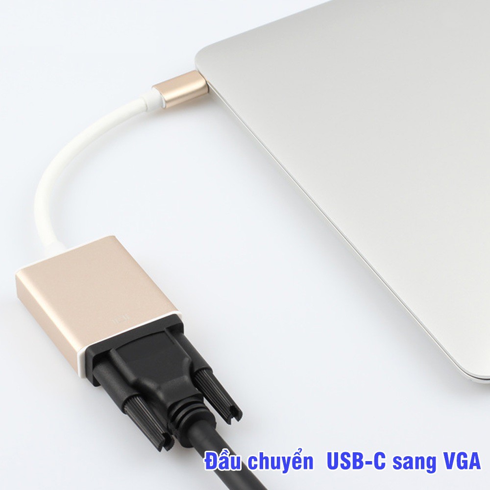 Cáp chuyển USB Type C sang VGA độ nét cao Full HD 1080p