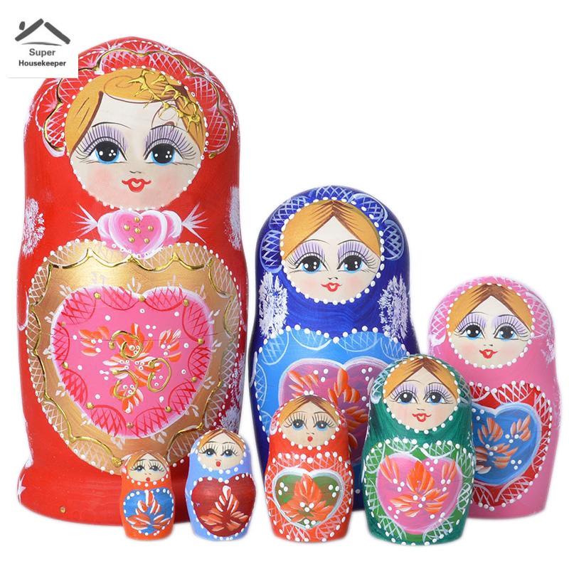 Set 7 búp bê Nga bằng gỗ