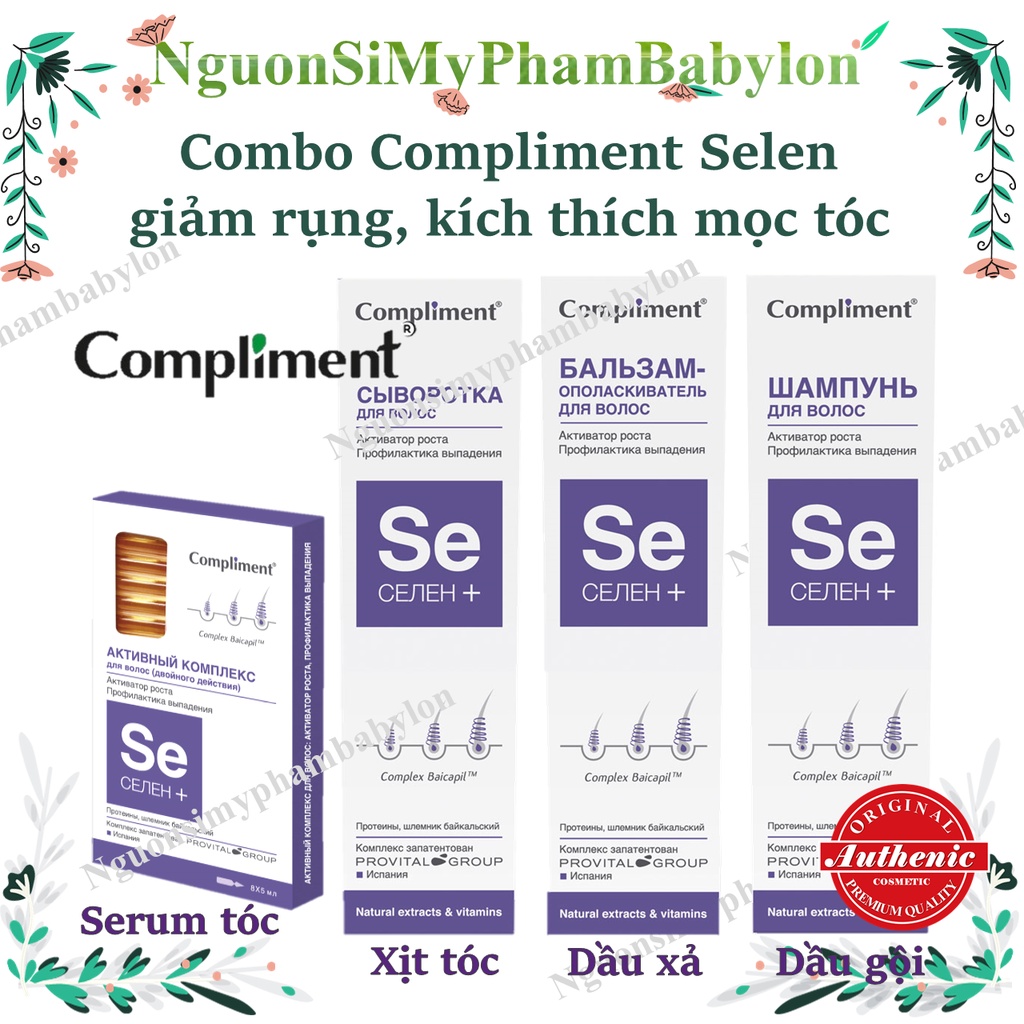 Dầu gội - Xịt - Serum tóc SE Selen Compliment kích mọc tóc giảm rụng