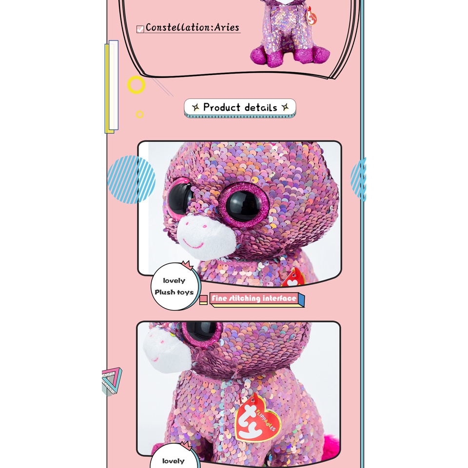 Mới Đồ chơi nhồi bông Hình Kỳ Lân Mắt To 15cm