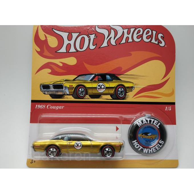 HOT WHEELS Hotwheels Mô Hình Xe Hơi Cougar Kỷ Niệm Lần Thứ 50 1968