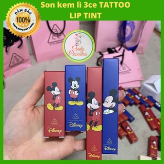 [ Hoàn Xu Xtra] Son 3CE MicKey💝FREESHIP💝 Son Kem 3CE TATTOO LIP TINT-Son Lì Lâu Trôi, Lên Màu Đẹp