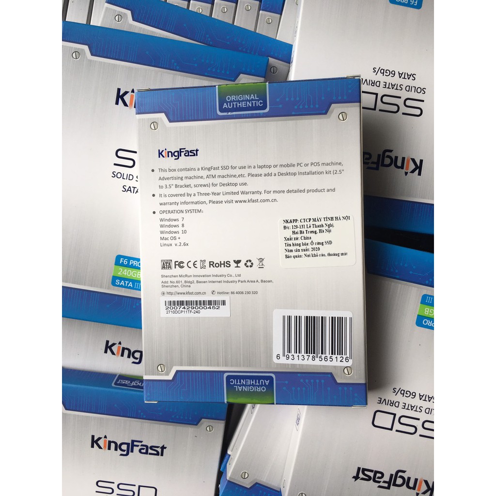 Ổ cứng SSD Kingfast Kingston A400 480GB bảo hành 3 năm